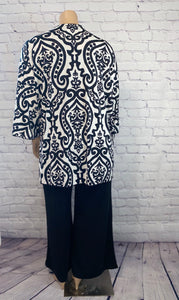 B&W Paisley Cardigan