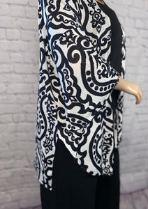 B&W Paisley Cardigan