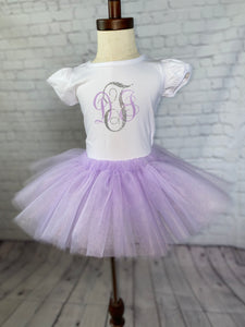 Monogrammed tutu outfit